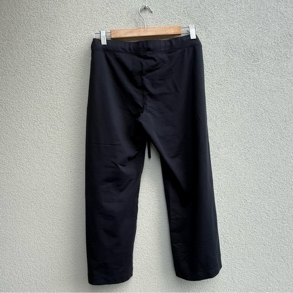 Patagonia Women's Small Cropped Leggings Pull on Pants Drawstring Wide Leg Black - Picture 6 of 7